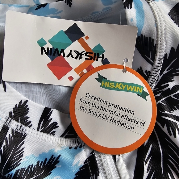 Hiskywin Long Sleeve Rash Guard Swim Top UV Sun Protection Small - Picture 9 of 12